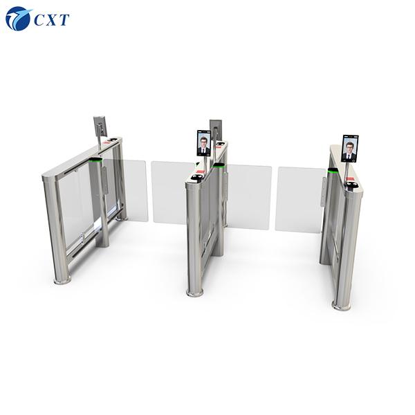 Office Building Waterproof Waist Height Turnstile Glass Swing Turnstile114a 0