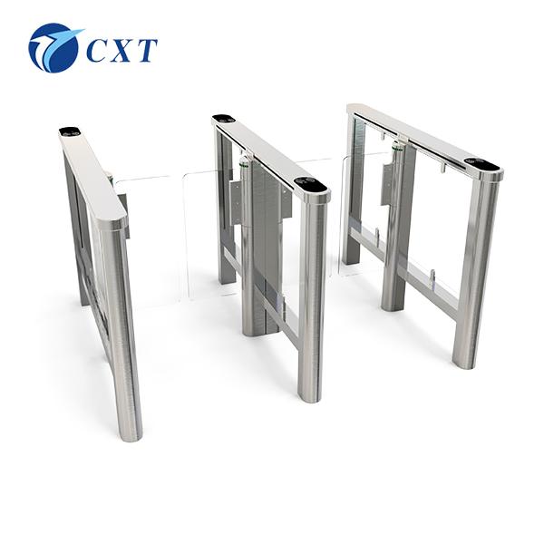 Office Building Waterproof Waist Height Turnstile Glass Swing Turnstile114a 1