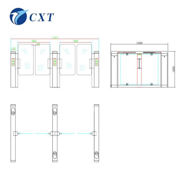 RS485 Speed Gate with Servo Motor for Access Control 3
