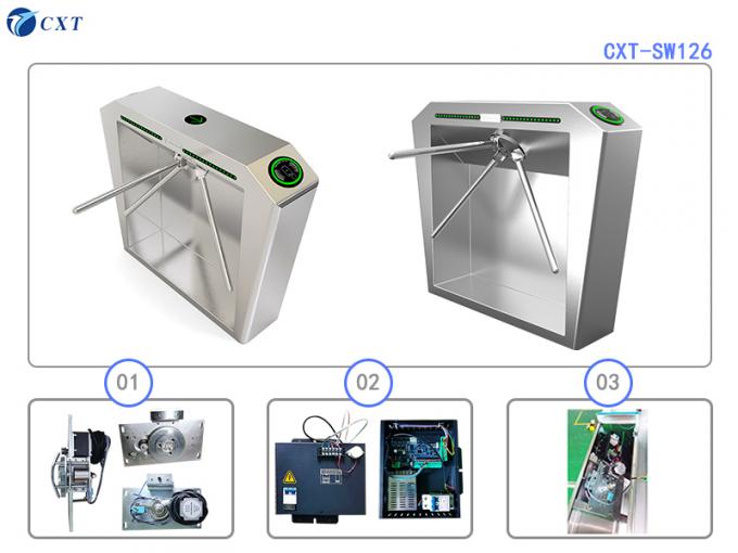 Intelligent Butterfly Shape Tripod Turnstile Gate with 30W/24V DC Brushless Motor and 420mm*330mm*980mm Dimensions 1