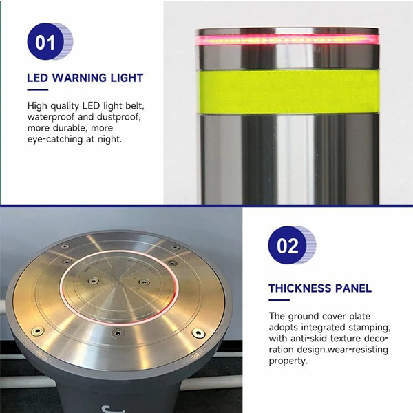 Heavy Duty Steel Security Bollard with Crash Rated Protection and IP65 Weather Resistance 3